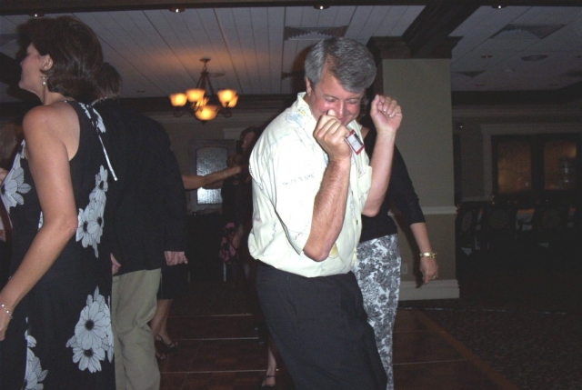 Randy McKenzie (71) demonstrating his dance moves at the 2005 reunion.