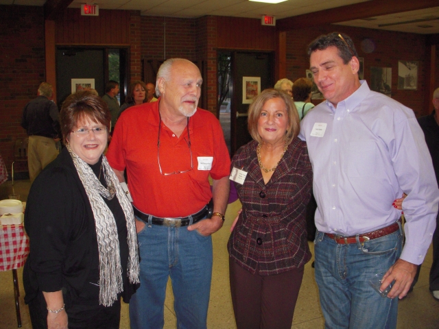 Becky Hays Bernardini 71 and Bill Bernardini along with Gwen Clark Skelley 71 and her husband Luke at the Friday night event.